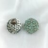 Mint Green Floral CZ Stud Earrings – www.radiantjewels.store