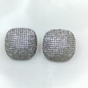 Luxury Pave Cushion Studs | www.radiantjewels.store