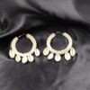Boho Shell Hoop Earrings handcrafted with cowrie shells and braided thread – www.radiantjewels.store