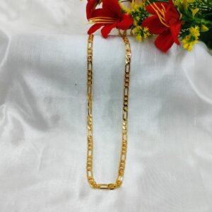 Classic Gold-Tone Figaro Chain | www.radiantjewels.store