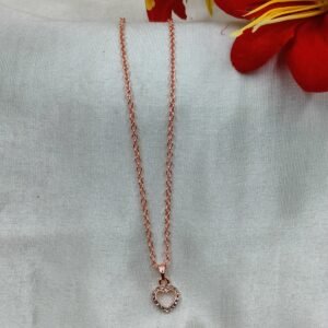 Open Heart Pendant Necklace in Rose Gold – www.radiantjewels.store