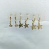 Golden Hoop Earrings Set