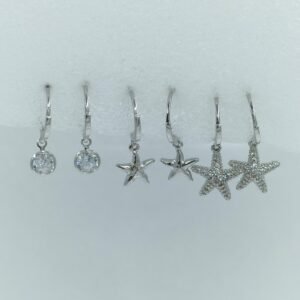 Silver Charm Earrings Set available at www.radiantjewels.store