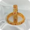 Traditional Floral Pearl Bangles | www.radiantjewels.store