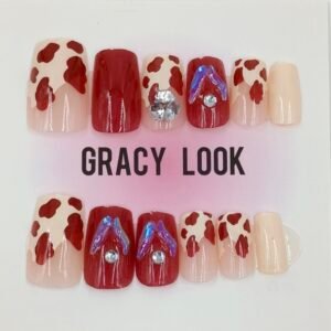 “Cow‑Print Press‑On Nails | www.radiantjewels.store