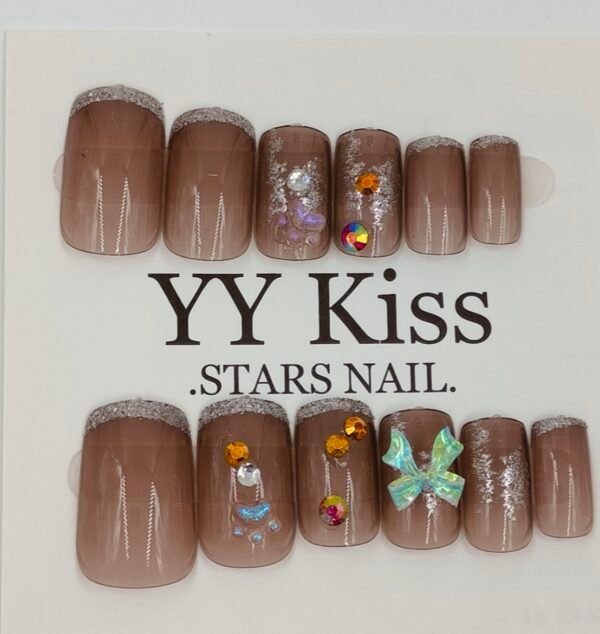 Taupe Press‑On Nails | www.radiantjewels.store