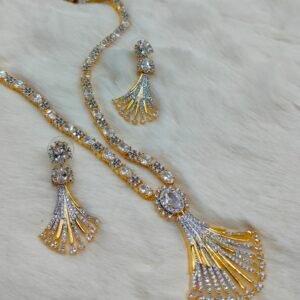 American Diamond Necklace Set – www.radiantjewels.store bridal imitation jewelry
