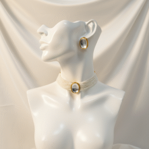 Ivory-Mirror-Choker-Set | Radiant Jewels Store