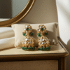 Kundan Jhumka with Green Pearls rjs | Radiant Jewels Store