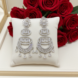 Layered CZ Chandelier Earrings | Radiant Jewels Store