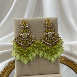 Lime Green Danglers | Radiant Jewels Store