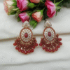 Maroon-Kundan-Earrings-1 | Radiant Jewels Store