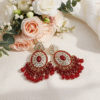 Maroon Kundan Earrings| Radiant Jewels Store