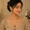 Moissanite Kundan Necklace Set | Radiant Jewels Store