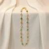 Multicolor Geometric Gold Plated Chain | Radiant Jewels Store