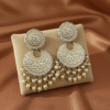 Pearl Kundan Chandbali Earrings RJS | Radiant Jewels Store