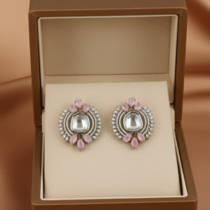 Pink Statement Zircon Studs | Radiant Jewels Store