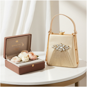 Rose Gold Crystal Handbag | Radiant Jewels Store