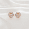 Rose Gold  Zircon Studs | Radiant Jewels Store