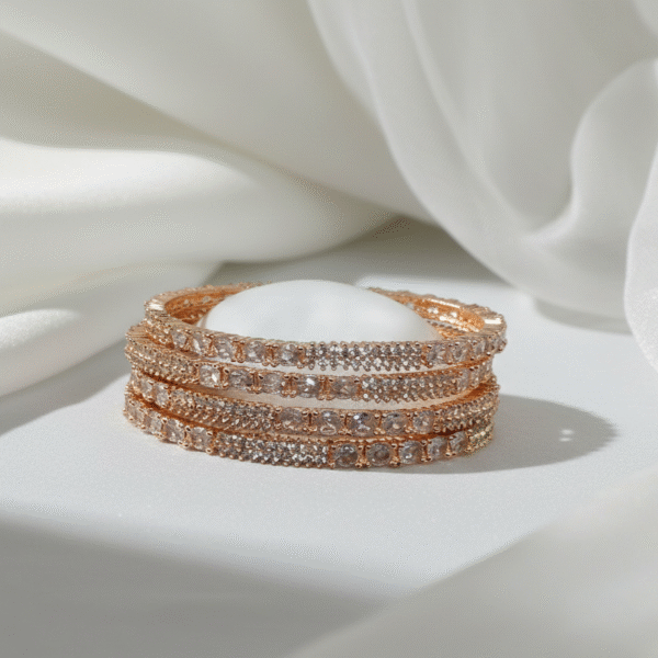 Rosegold CZ Bangles RJS 1 | Radiant Jewels Store