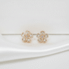 Rosegold-Kundan-Floral-Studs | Radiant Jewels Store