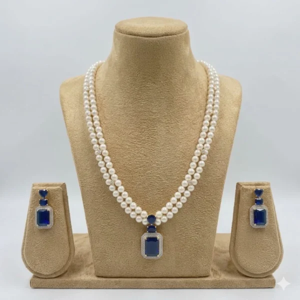 Royal Blue Pearl Set | Radiant Jewels Store