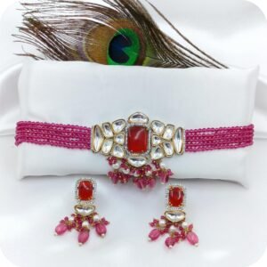 Ruby Kundan Necklace Set – www.radiantjewels.store