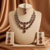 Ruby Stone Necklace Set| Radiant Jewels Store