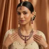 Ruby Stone Necklace Set | Radiant Jewels Store