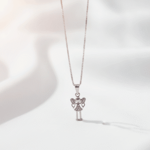 Silver-Angel-Girl-Pendant-Necklace | Radiant Jewels Store