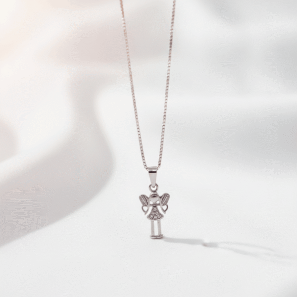 Silver-Angel-Girl-Pendant-Necklace | Radiant Jewels Store