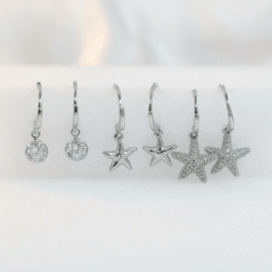 Silver Charm Earrings Set | Radiant Jewels Store
