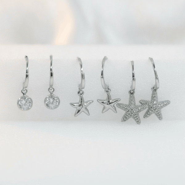 Silver Charm Earrings Set | Radiant Jewels Store