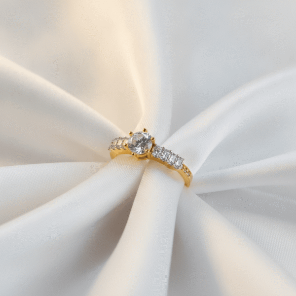 Solitaire Pave Ring | Radiant Jewels Store