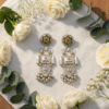 Traditional Brass Floral Earrings | Radiant Jewels Store