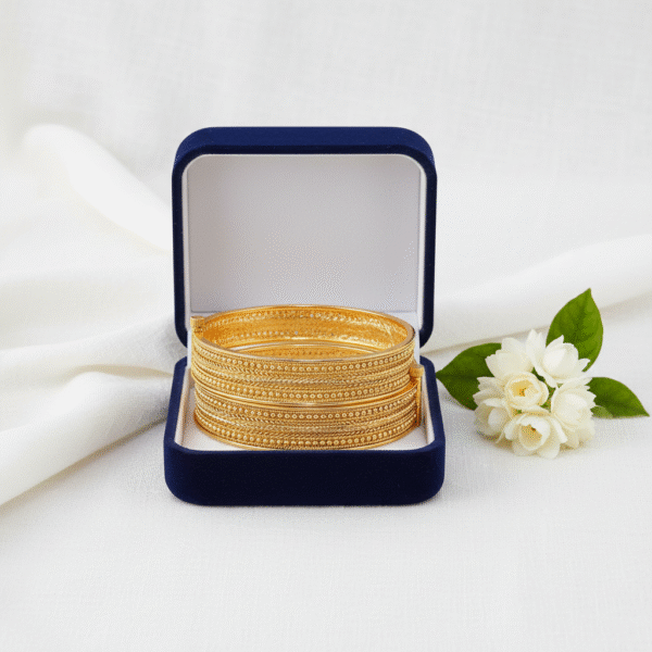 Traditional Golden Bangle Set | Radiant Jewels Store