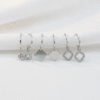 Triple Charm Silver-Toned Earrings Set | Radiant Jewels Store