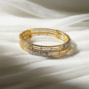 Zircon Dual Tone Bangle 1 | Radiant Jewels Store