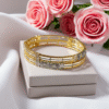 Zircon-Dual-Tone-Bangle | Radiant Jewels Store