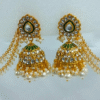 Kundan & Pearl Jhumka with Ear Chain | www.radiantjewels.store