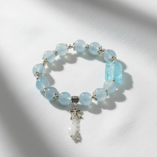 Blue-Beaded-Charm-Bracelet RJS | Radiant Jewels Store