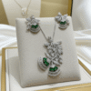 CZ Floral Pendant Set | Radiant Jewels Store