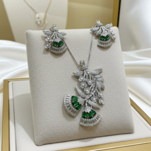 CZ Floral Pendant Set | Radiant Jewels Store