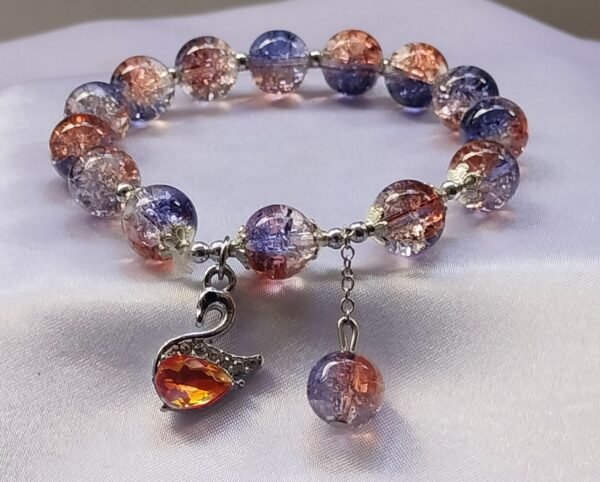 Crystal Bracelet with Swan Charm | www.radiantjewels.store