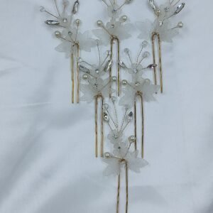 Floral Crystal Hair Pins – Set of 6 | www.radiantjewels.store