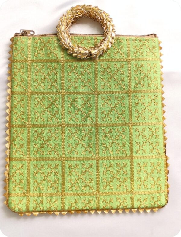 Ethnic Silk Embroidered Handbag | www.radiantjewels.store