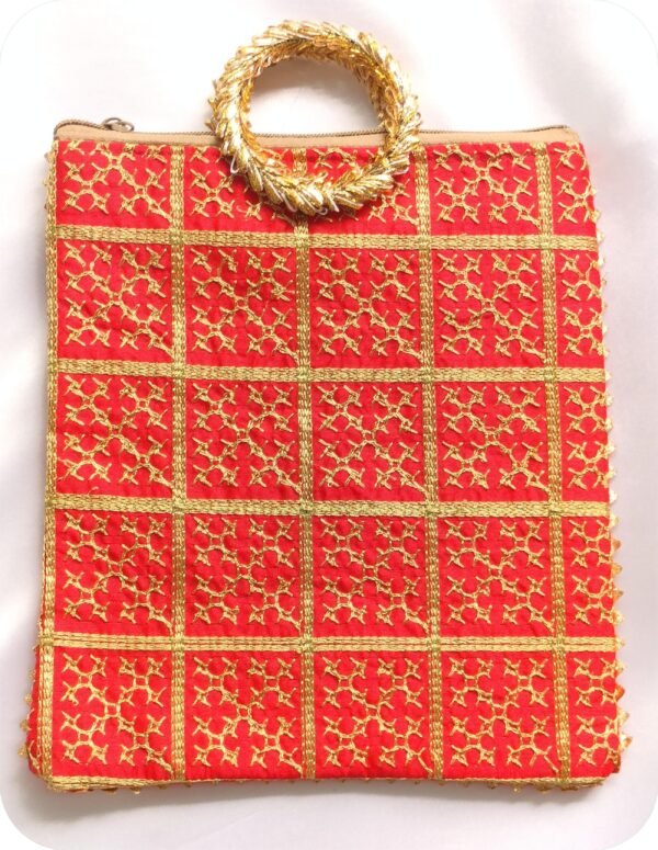 Ethnic Silk Embroidered Handbag | www.radiantjewels.store