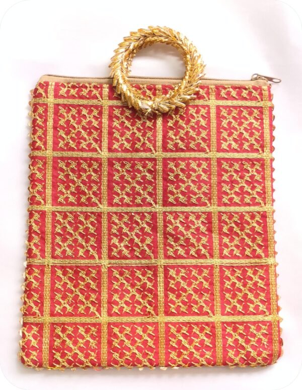 Ethnic Silk Embroidered Handbag | www.radiantjewels.store