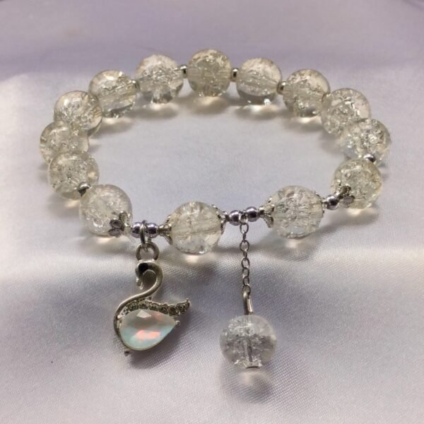 Crystal Bracelet with Swan Charm | www.radiantjewels.store