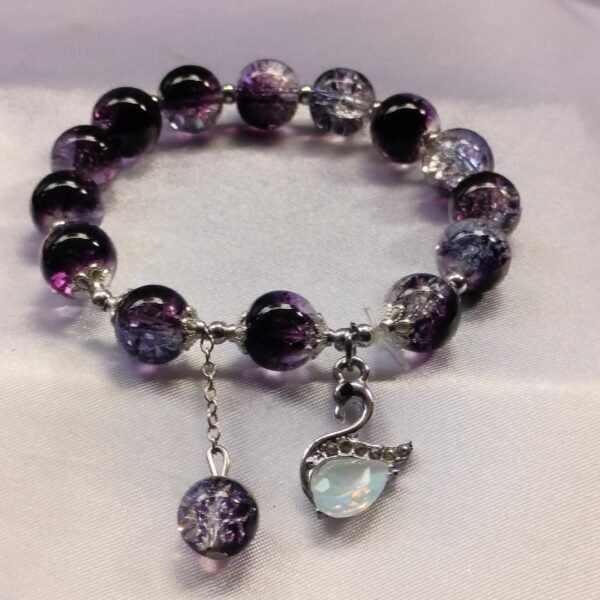 Crystal Bracelet with Swan Charm | www.radiantjewels.store